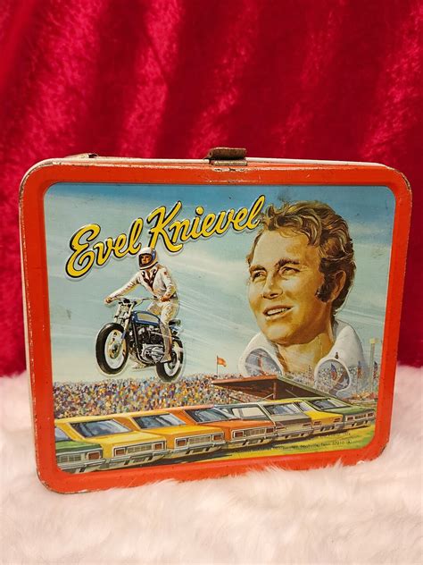 evel knievel metal lunch box|Lunch Box Evel Knievel .